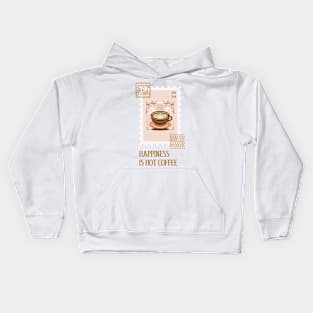 coffee cappuccino expresso stamp stamps collector Kids Hoodie